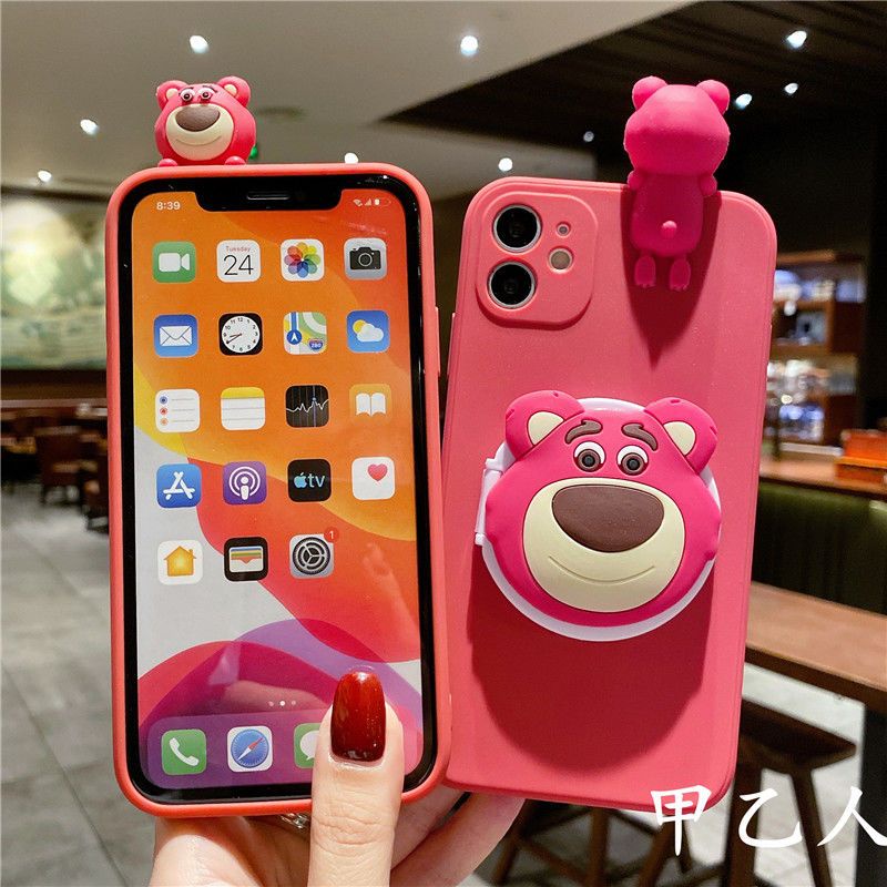 Ốp Điện Thoại Silicone In Hình Gấu Hoạt Hình Cho Apple 13 Pro Max Iphone11 / 12promax XS / XR 7 / 8plus XR 6S