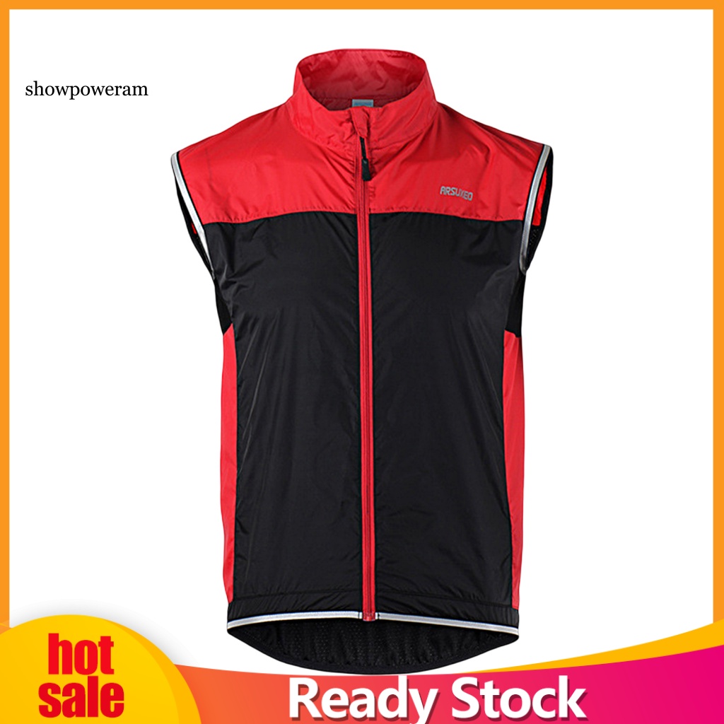 Áo Sát Nách Có Khóa Kéo Màu Sắc Tương Phản Thời Trang Chạy Bộ