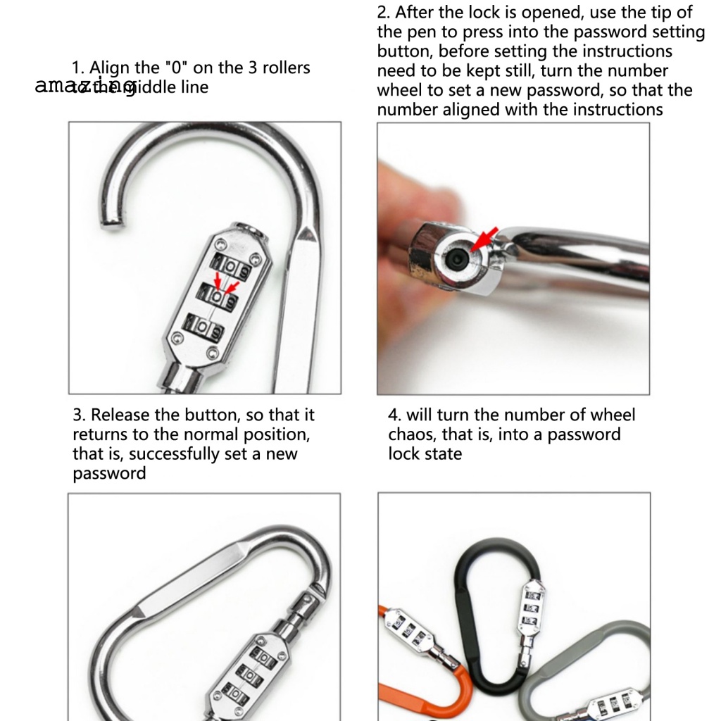 Khóa Chữ D Không Cần Biến Dạng Bền Bỉ Cho Túi Xách / Hành Lý / Leo Núi