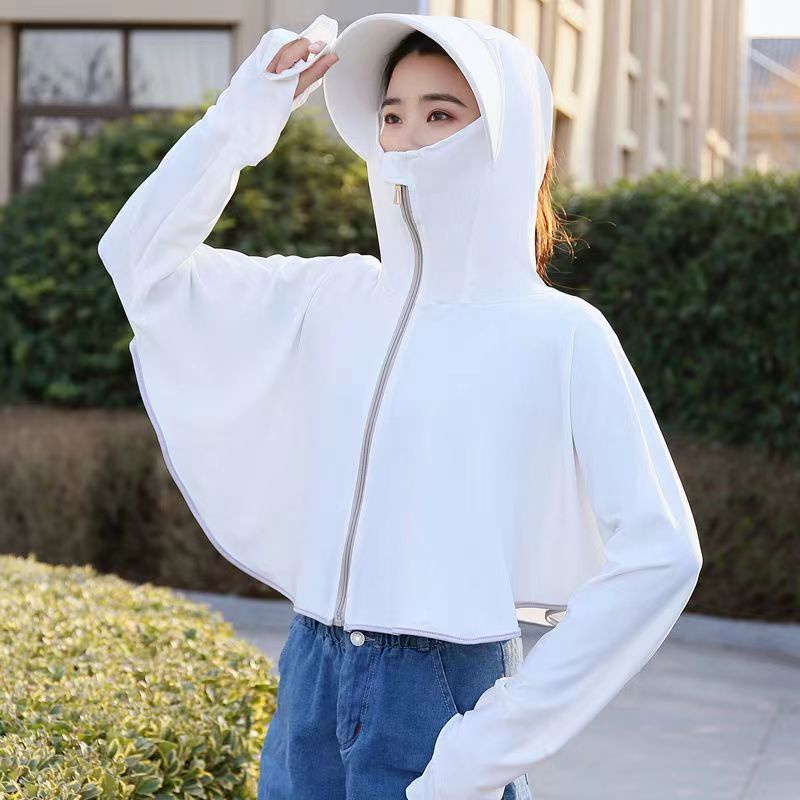 Áo Khoác Chống Nắng Và Tia UV Vải Lụa Lạnh Có Vành Rộng Bảo Vệ Khi Lái Xe Mô Tô Cho Nữ Áo Khoác Chống Nắng Dáng Rộng Trọng Lượng Nhẹ Thời Trang Bảo Vệ Khỏi Ánh Nắng Mặt Trời