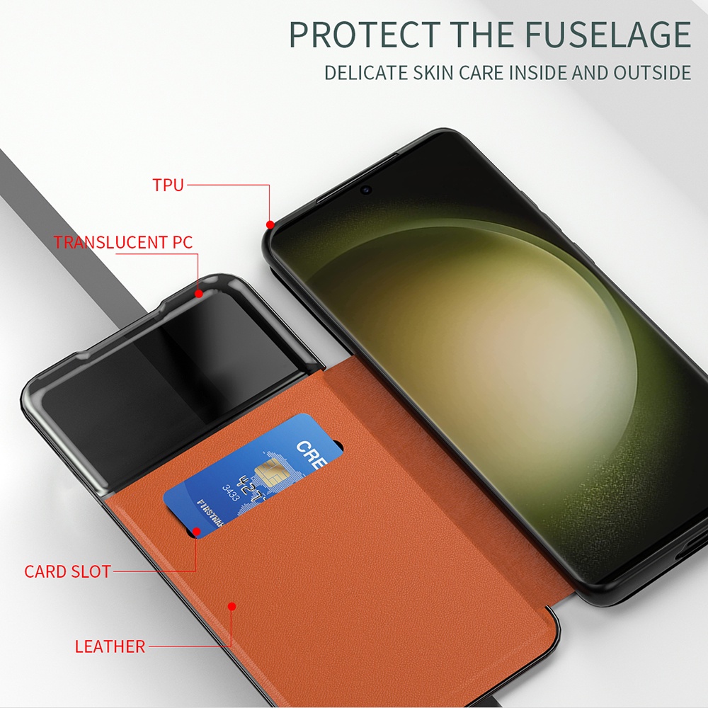 Bao Da Điện Thoại Nắp Lật Thông Minh Chống Sốc Có Giá Đỡ Cho Samsung Galaxy S23 Ultra Samsung Samsung Samsun S23 S23Plus