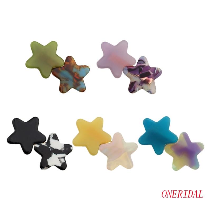 Kẹp Tóc Hình Ngôi Sao Nhiều Màu Sắc Bằng Acrylic Y2K