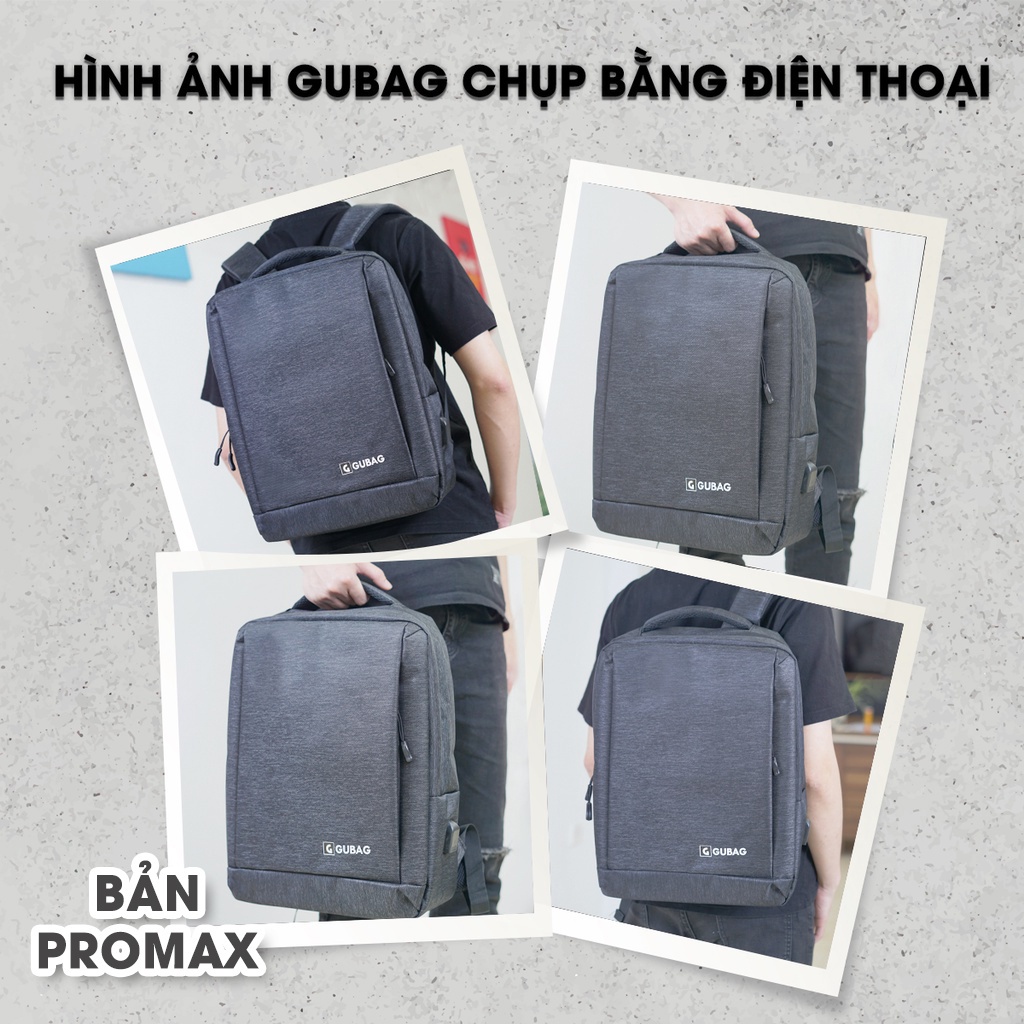 Balo đựng laptop GU BAG HCM, kiểu dáng công sở nhỏ gọn, túi đi làm, đi học cho học sinh, sinh viên nam nữ