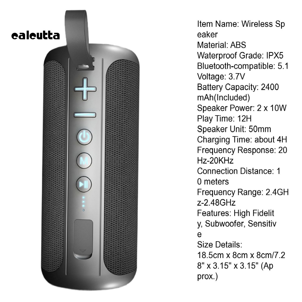 Loa Không Dây Âm Thanh Siêu Trầm Chống Thấm Nước IPX5 Bluetooth 5.1 Chuyên Dụng Cho Gia Đình