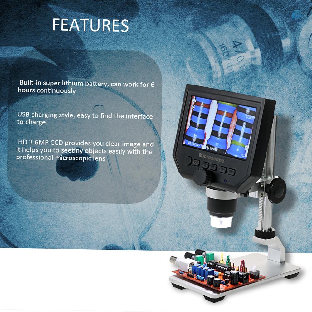 Kính Hiển Vi Điện Tử Màn Hình LCD 600X 4.3-inch 3.6MP Kỹ Thuật Số Hỗ Trợ Bảo Trì QC / Bộ Sưu Tập Công Nghiệp / Kiểm Tra Met