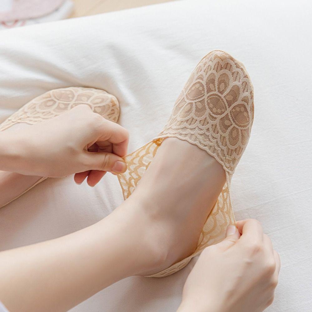 Anemone Đôi Vớ Thuyền Thoáng Khí Trong Suốt Miệng Nông Thoải Mái Thời Trang Mùa Hè Cho Nữ