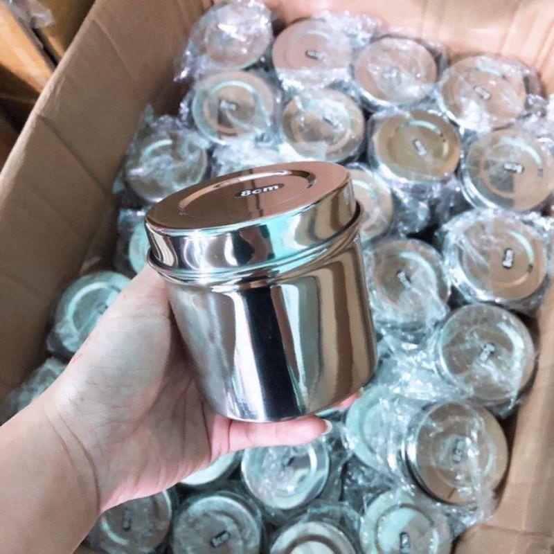 Chén bát inox 304 - khay hạt đậu - hũ chum inox dùng trong spa, thẩm mỹ viện - chum đựng gòn