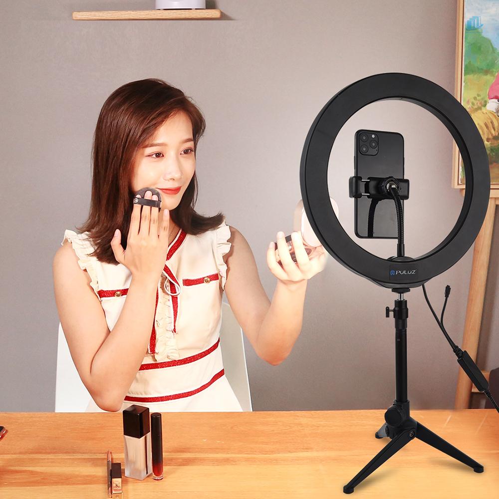 Đèn Led PULUZ 10.2 &quot;RGBW Hỗ Trợ Chụp Ảnh Cho Điện Thoại Di Động Và Điều Khiển Từ Xa