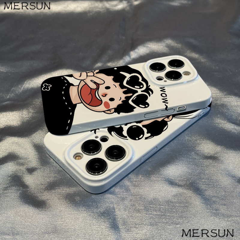 Ốp Điện Thoại Cứng Họa Tiết Happy Boy Độc Đáo Dễ Thương Cho iPhone14 xr12 promax813 / 11x / 14