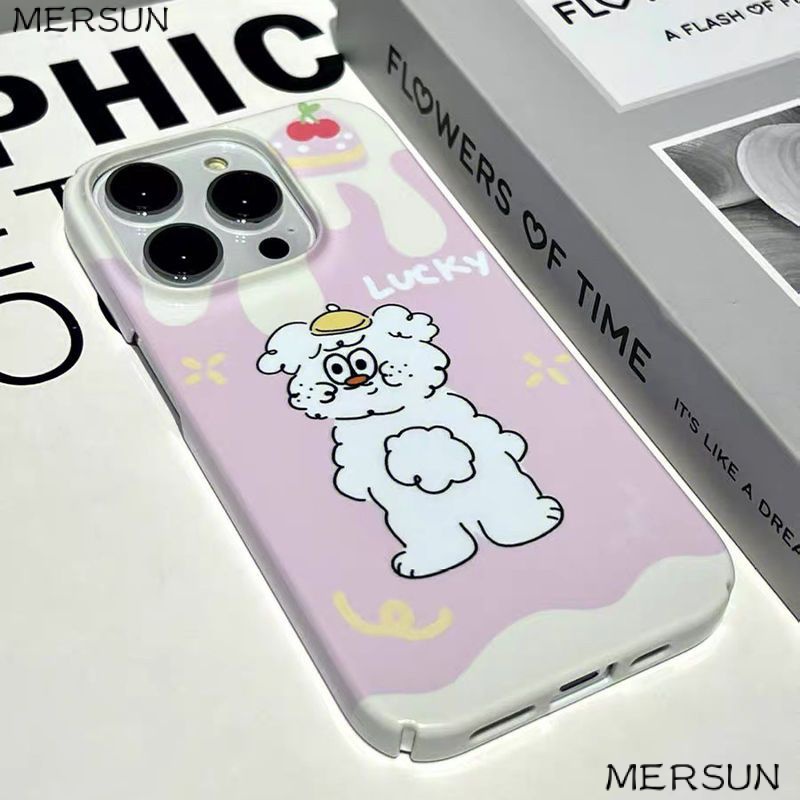 Ốp Điện Thoại Cứng Họa Tiết Gấu / Kem Dễ Thương Cho Iphone13plus 12Max 8x 1114Pro