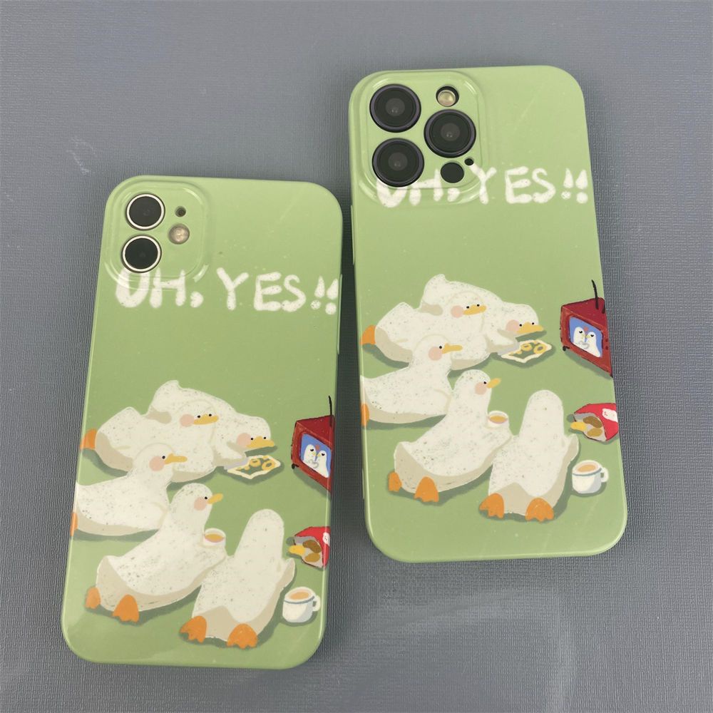Ốp Điện Thoại Cứng In Hình Chú Vịt Hoạt Hình Cho iPhone13pro 3M4Y 14 11xsmax8p / xr12 /