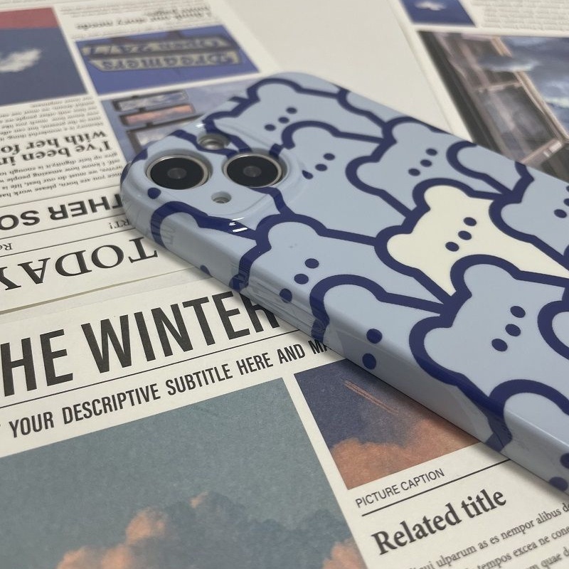 Ốp Điện Thoại In Hình Gấu Graffiti Hoạt Hình Dễ Thương Bảo Vệ Toàn Diện Cho Apple Iphone Promax 14 1213 11ins