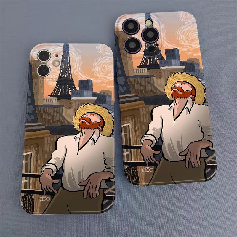 Ốp Điện Thoại Cứng Họa Tiết Tranh Van Gogh Độc Đáo Thời Trang Cho iphone11 13 7XR 12 max 14pro