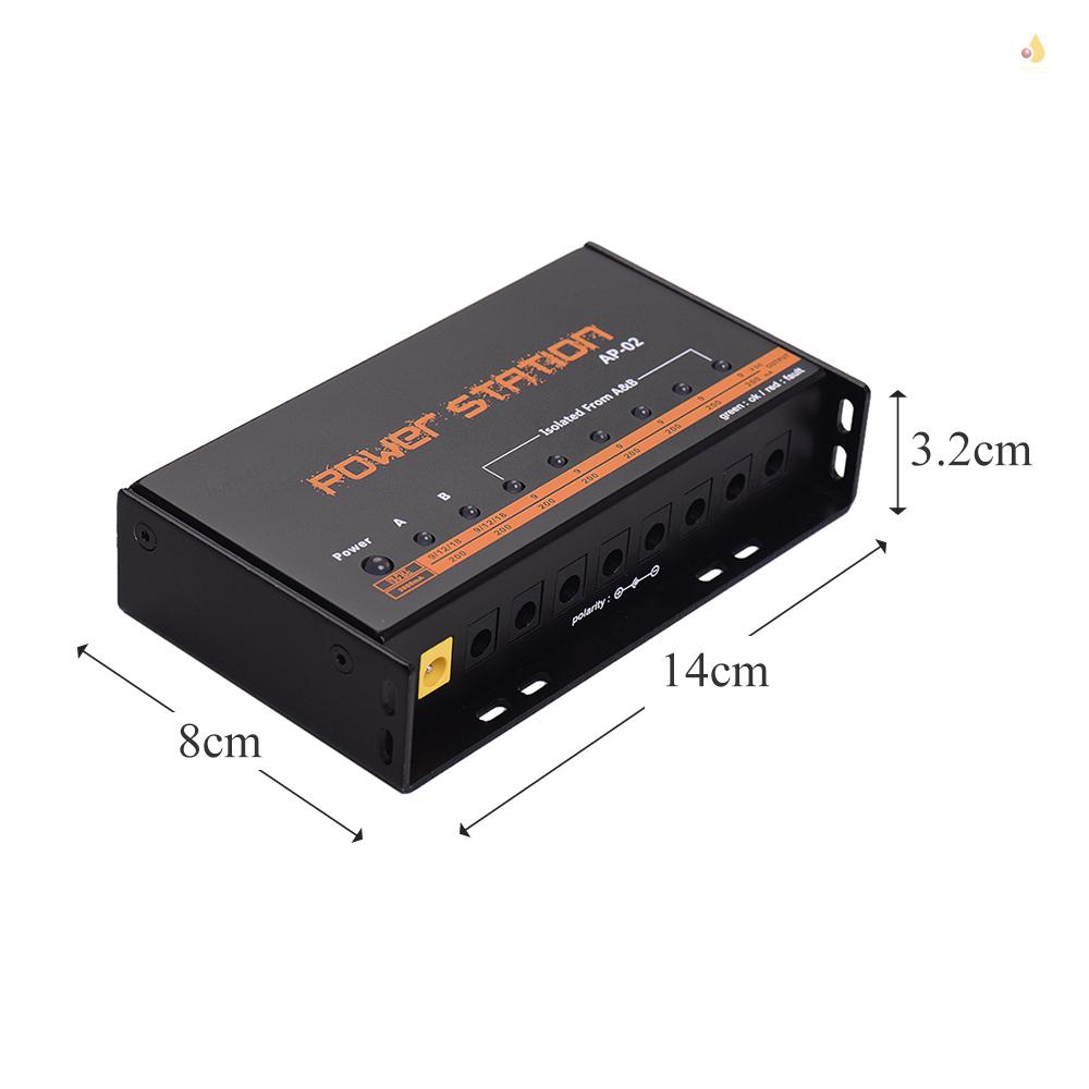 Bộ Nguồn 8 DC Đầu Ra Cho Bàn Đạp Hiệu Ứng 9V / 12V / 18V Phích Cắm UK