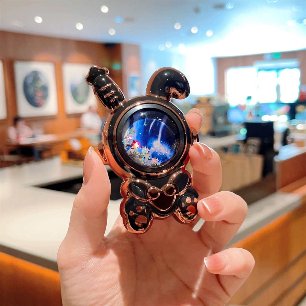 Ốp Điện Thoại Họa Tiết Chú Thỏ Có Túi Khí &amp; Trái Tim Kèm Giá Đỡ Nhẫn Cho iphone