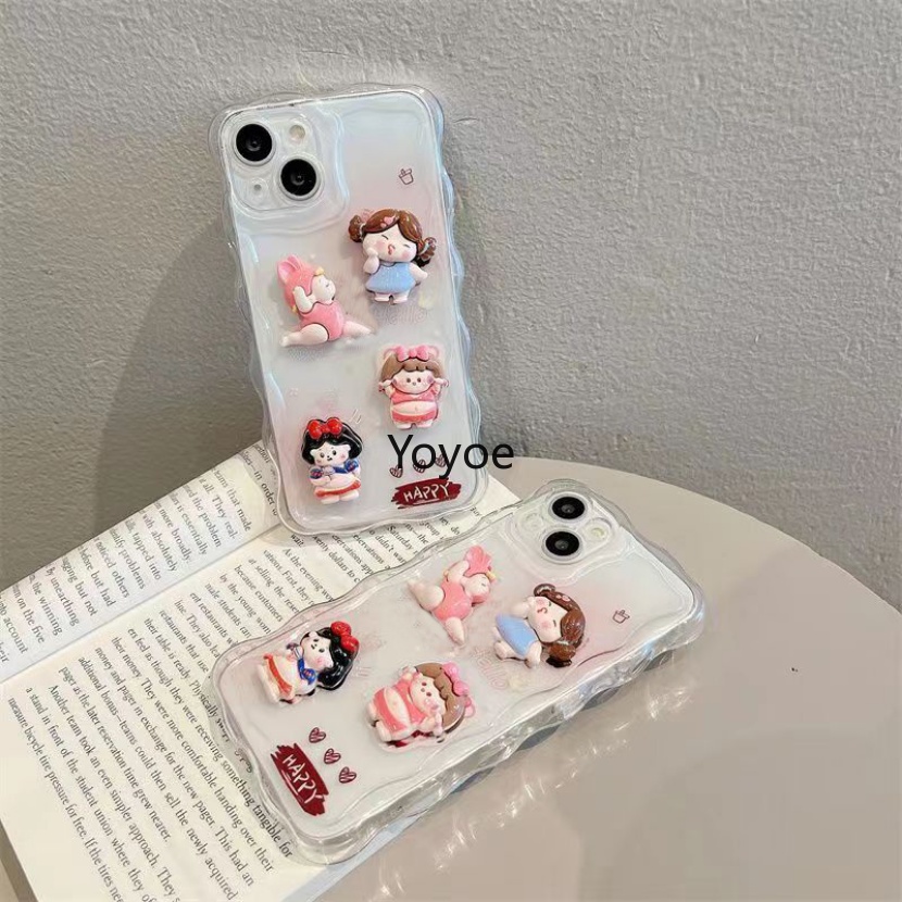 Ốp Điện Thoại Mềm Họa Tiết Cô Gái 3D Chống Sốc Cho iPhone 14 11 12 13 Pro Max X XS XR 7 8 14 Plus SE