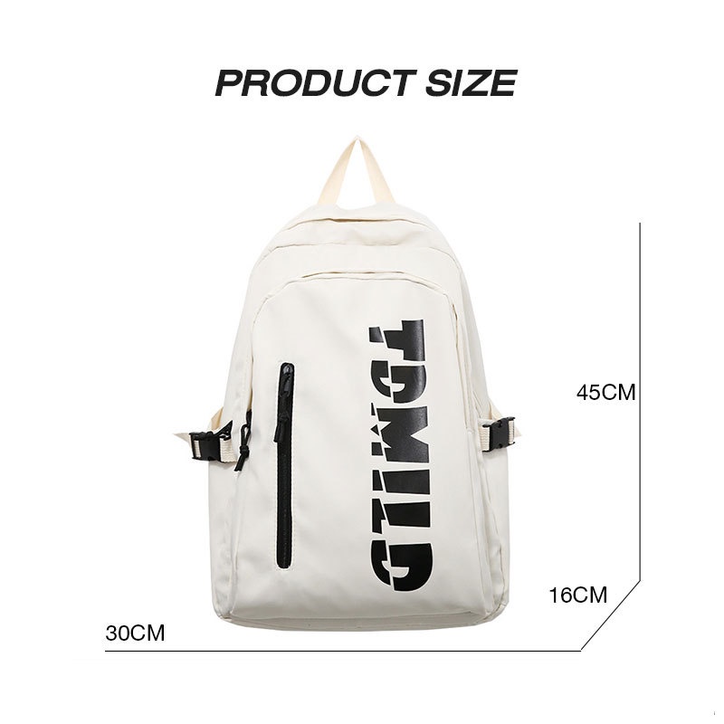 Milo Ba Lô Đi Học Bằng nylon Chống Nước Sức Chứa Lớn Màu Trơn In Họa Tiết Đơn Giản Hợp Thời Trang