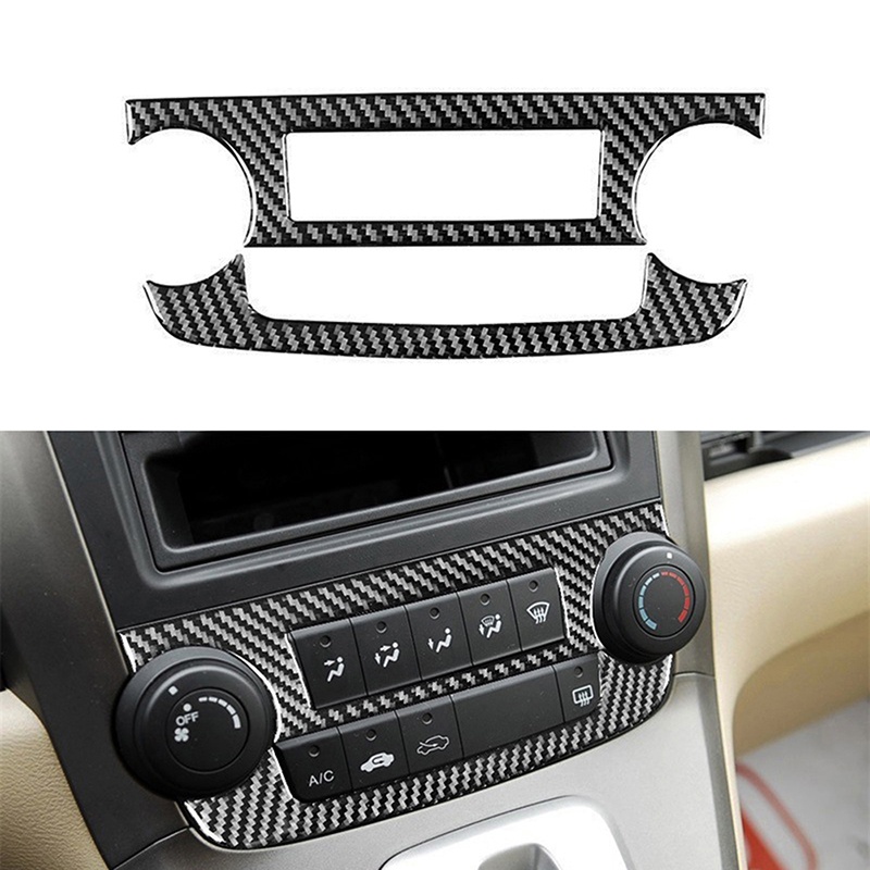 Set 2 Viền Trang Trí Bảng Điều Khiển CD Trên Xe Ô Tô Honda CR-V CRV 2007-2011