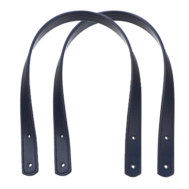 1 Cặp Dây Đeo Túi Xách Bằng Da PU Đính Đinh Tán Màu Trơn DIY Dễ Phối