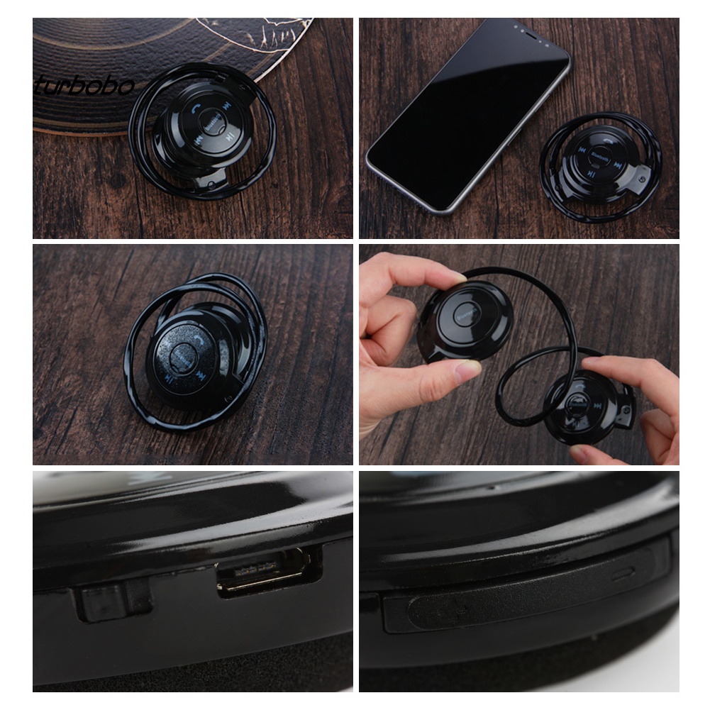 Tai Nghe Bluetooth Thể Thao turbobo MP3 Hỗ Trợ Thẻ Nhớ TF