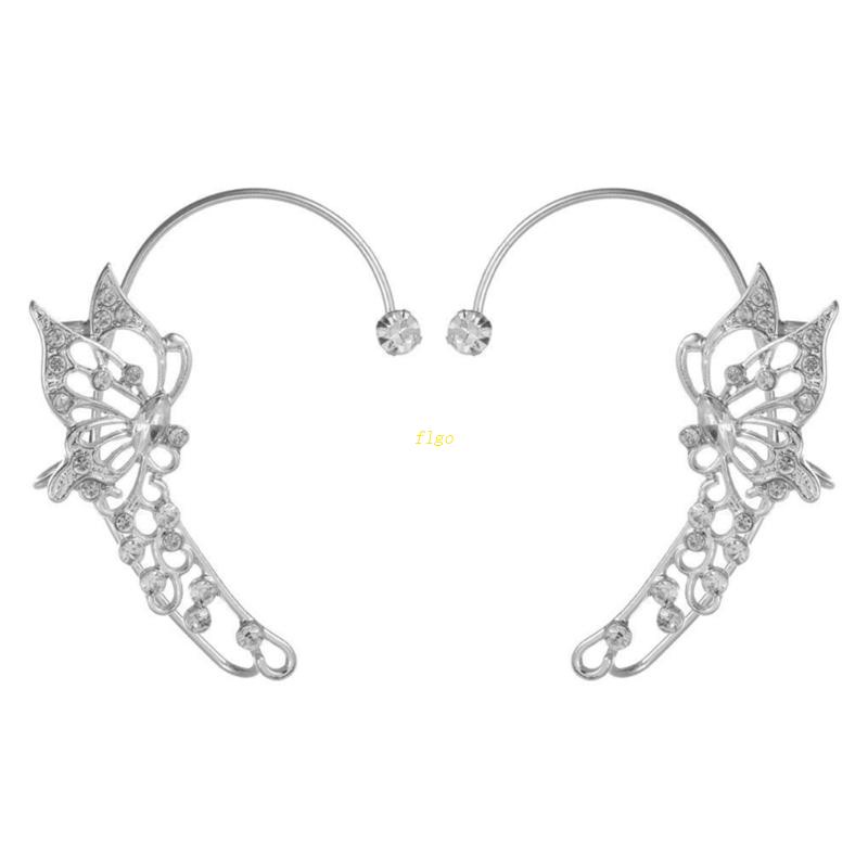 Khuyên Kẹp Vành Tai Hình Bướm Đính Đá Tinh Xảo Thời Trang Cho Nữ