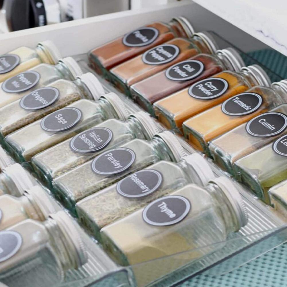 Sticker Dán Bình Đựng Gia Vị Bằng Nhựa PVC Bảng Đen 38mm F8F6