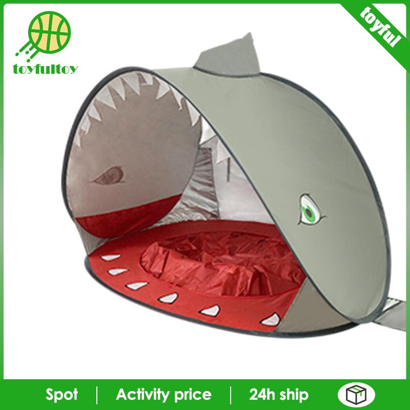 Lều Cắm Trại Bãi Biển Di Động Với Túi Đựng Họa Tiết Sọc Xanh Lá Cho Bé Trai / Bé Gái