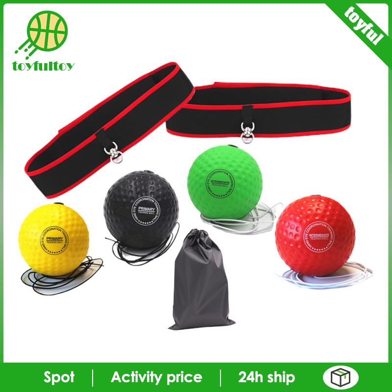 Set Băng Đô + Bóng Tập Boxing / Thể Hình Tại Nhà Màu Đỏ Đen