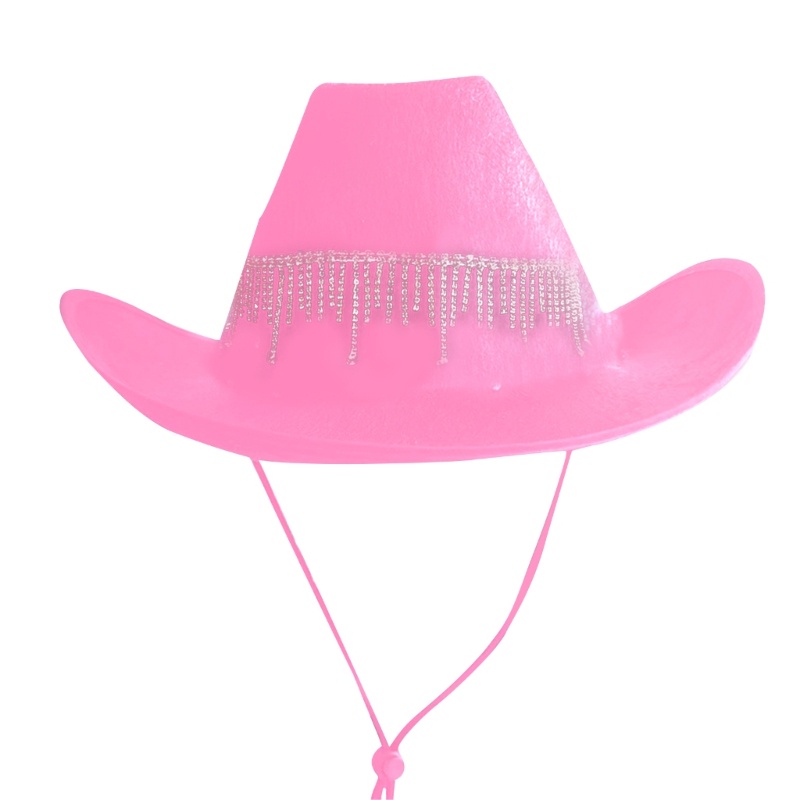 Mũ Cao Bồi Đính Đá Phối Tua Rua Cho Cô Dâu