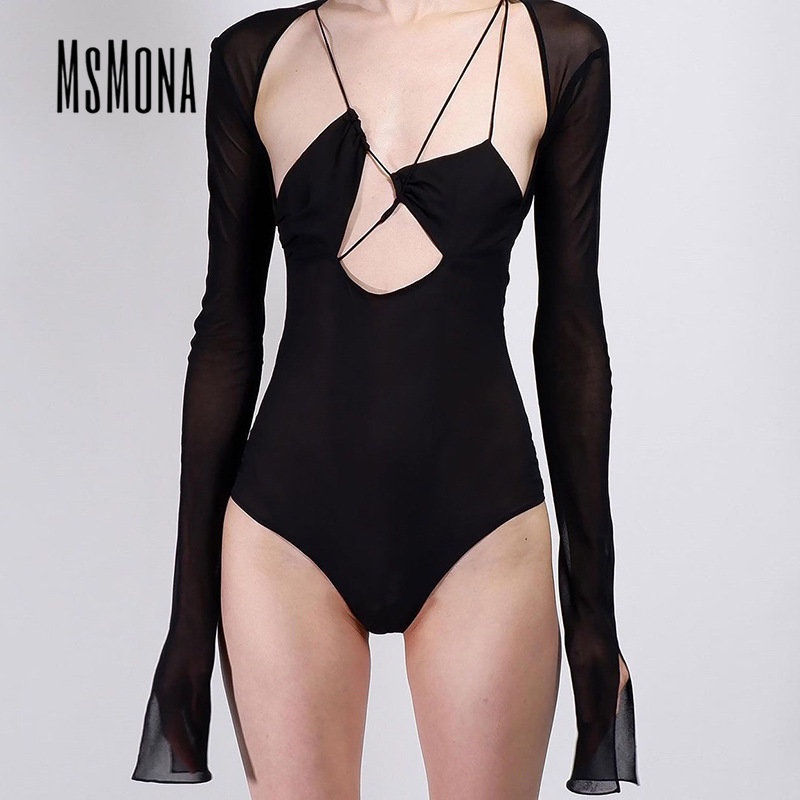 Bộ Áo Liền Quần Hở Vai Không Tay Màu Trơn Thời Trang 2023 Dành Cho Nữ