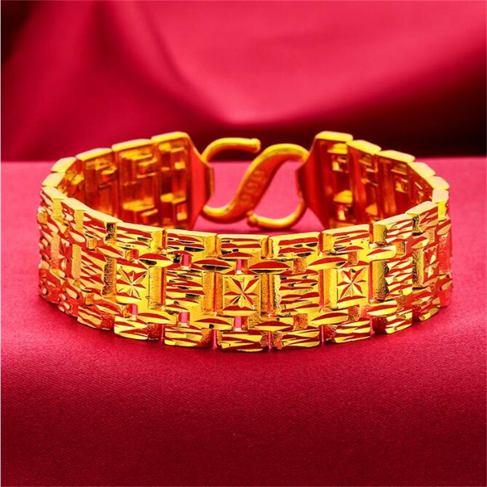 Vòng Tay Mạ Vàng 3d Cứng Thời Trang Cho Nam Nữ