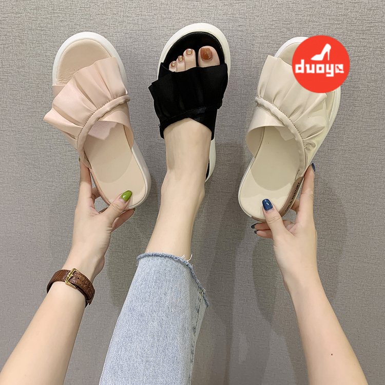 Dép Xỏ Ngón Đi Biển Đế Phẳng Chống Trượt Thời Trang Mùa Hè Đơn Giản Dành Cho Bạn Nữ