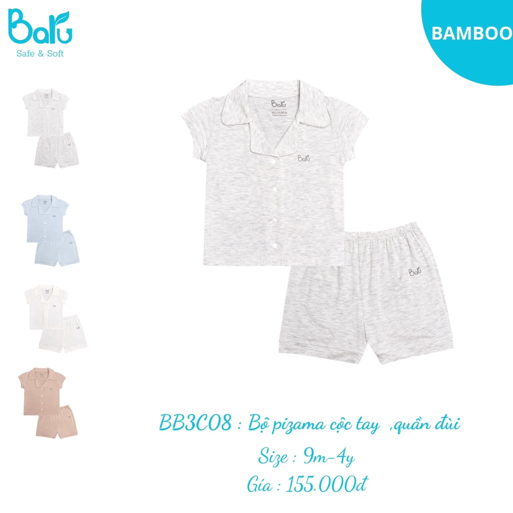 Bộ pyzama cộc hãng Balu cho bé trai bé gái
