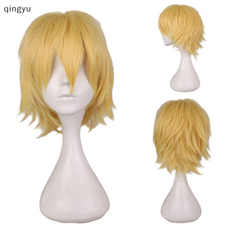 Bộ Tóc Giả Ngắn Thẳng Bằng Sợi Tổng Hợp Chịu Nhiệt Dành Cho Nam Nữ