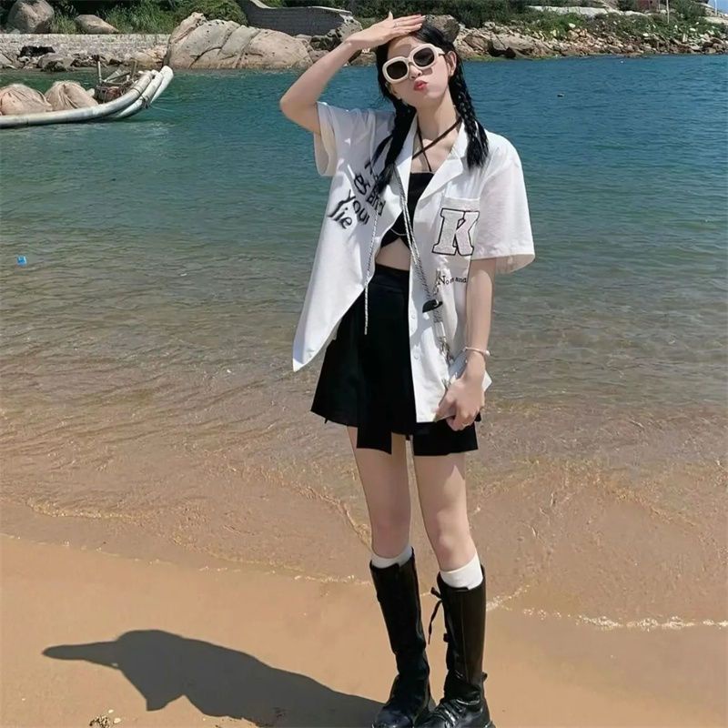 Áo Thun Nữ Ngắn Tay Cổ Tròn Thời Trang Hàn