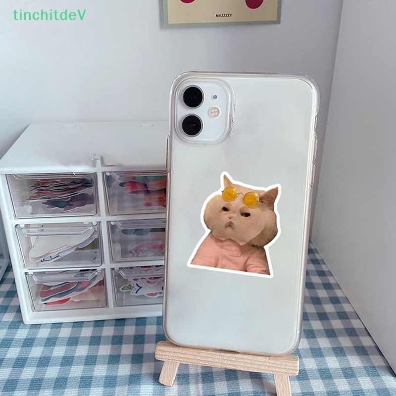 Bộ 50 Miếng Dán Hình Mèo Vui Nhộn Chống Thấm Nước