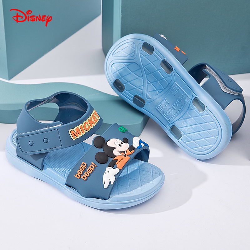 Xăng đan Đế Mềm Chống Trượt Thoáng Khí Không Thấm Nước In Hình Mickey Disney Dành Cho Bé Trai