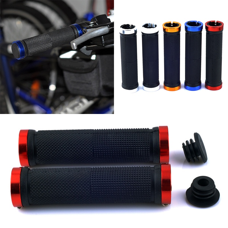 1 Cặp Vỏ Bọc Tay Lái Xe Đạp Bằng Cao Su + Hợp Kim Nhôm Chống Trượt