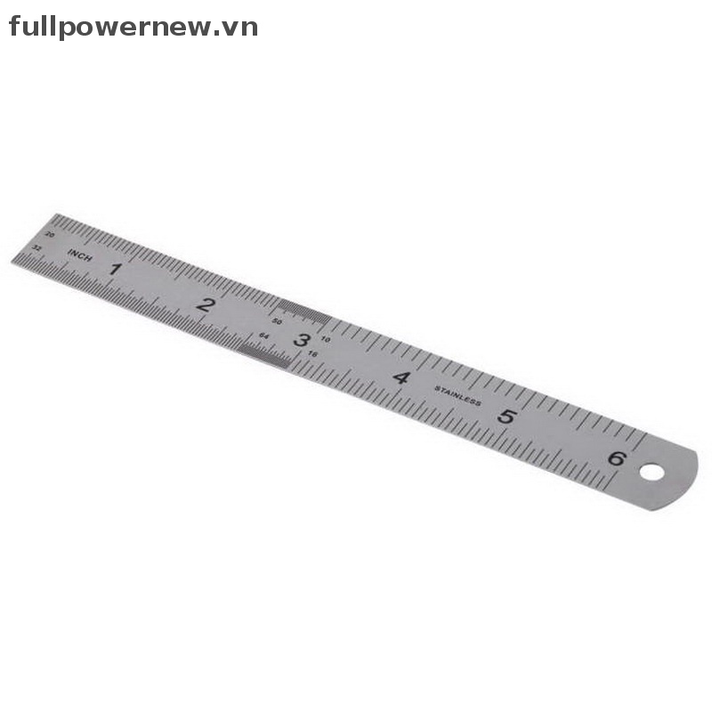 Thước Đo Dạng Thẳng Bằng Thép Không Gỉ Hai Mặt 15cm 6 Inches vn