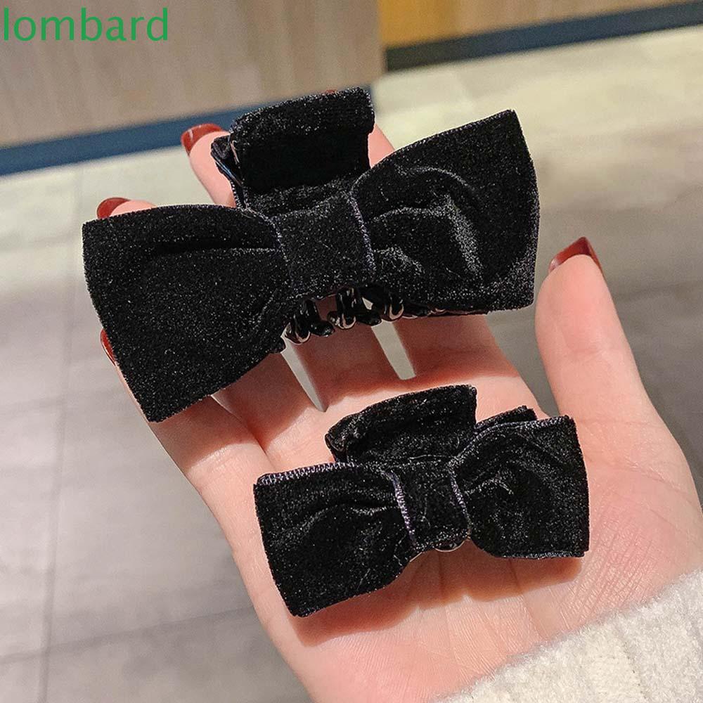 Kẹp Tóc Màu Đen Đính Nơ Phong Cách Hàn Quốc Cho Nữ