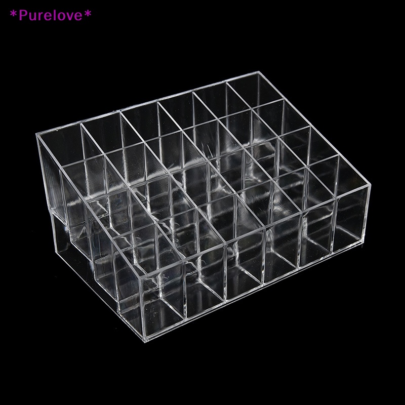 Hộp Acrylic Trong Suốt 24 Ngăn Đựng Son Môi Trưng Bày Tiện Dụng Mới