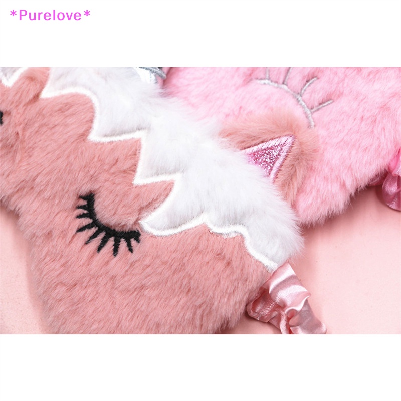 Bịt Mắt Ngủ Hình Kỳ Lân 3D Bằng Lông Nhung Dễ Thương Xinh Xắn