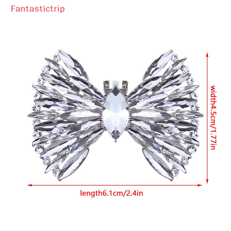 Phụ Kiện Trang Trí Giày Hình Nơ Đính Đá Lấp Lánh Thời Trang Cho Nữ Mới