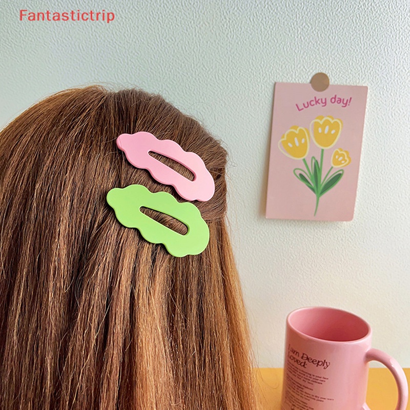 Set 2 Kẹp Tóc Hình Đám Mây Nhiều Màu Sắc Dễ Thương Cho Bé Gái