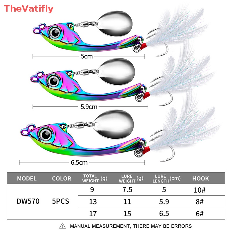 Mồi Câu Cá Giả Bằng Kim Loại Cứng 9g 13g 17g