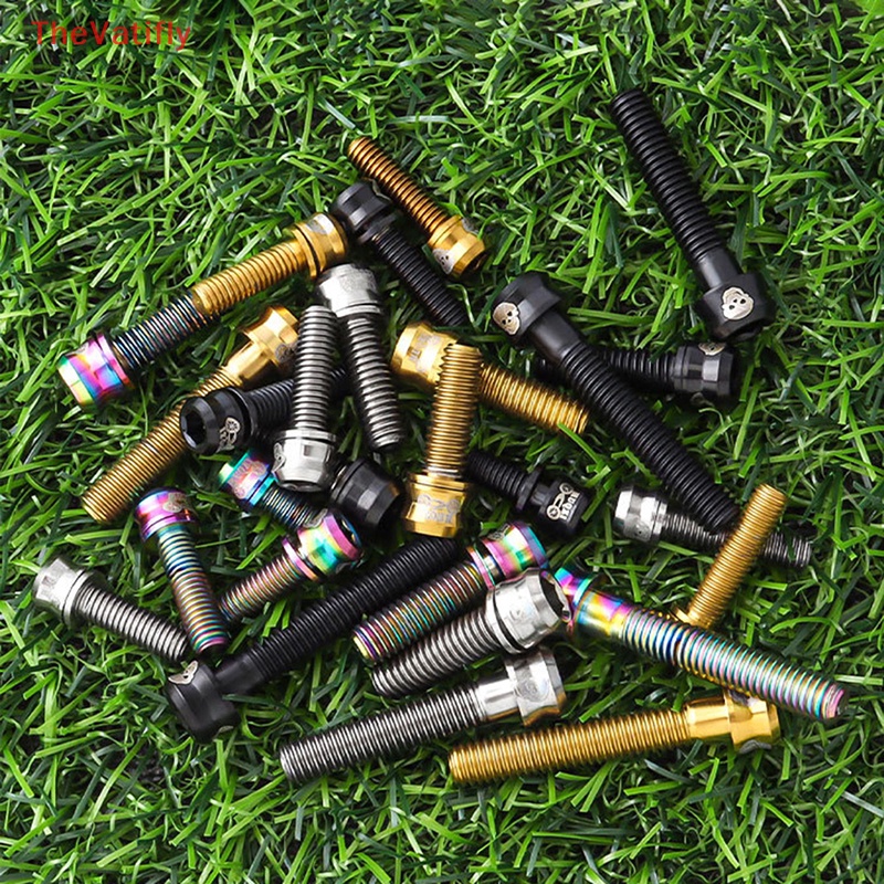 Bộ 4 Ốc Vít M5 * 15 / 17 / 19 Bằng Titan Chuyên Dụng Cho Phanh Đĩa Xe Đạp MTB