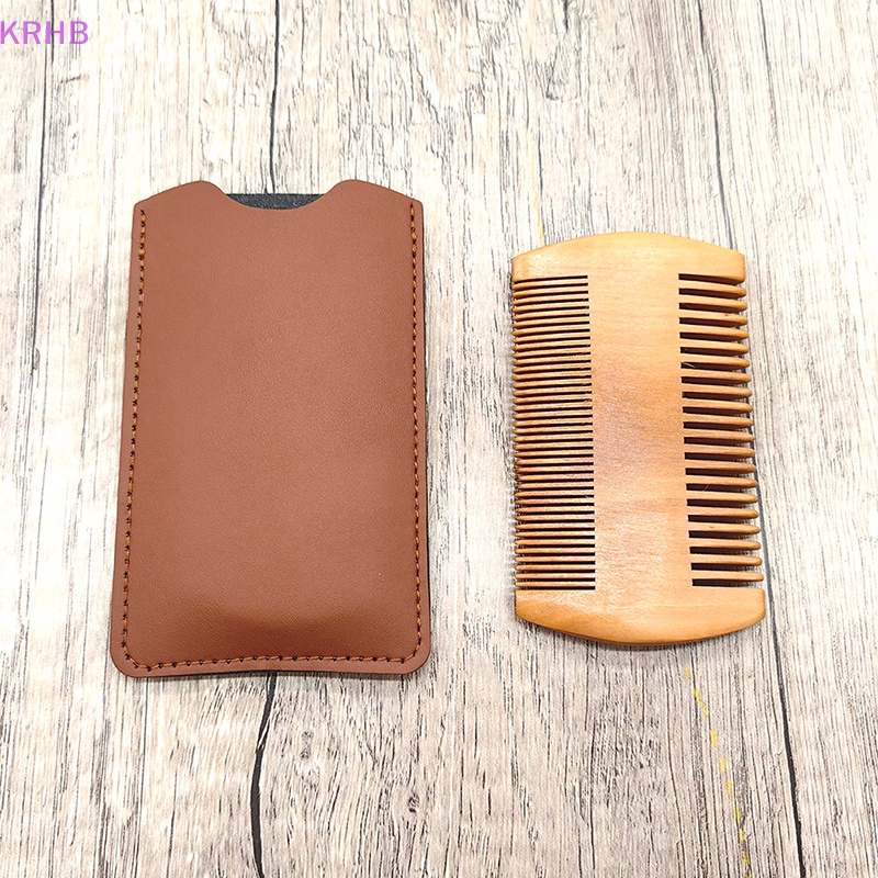 Lược Chải Râu Thủ Công Kèm Hộp Đựng Bằng Da PU Dành Cho Nam