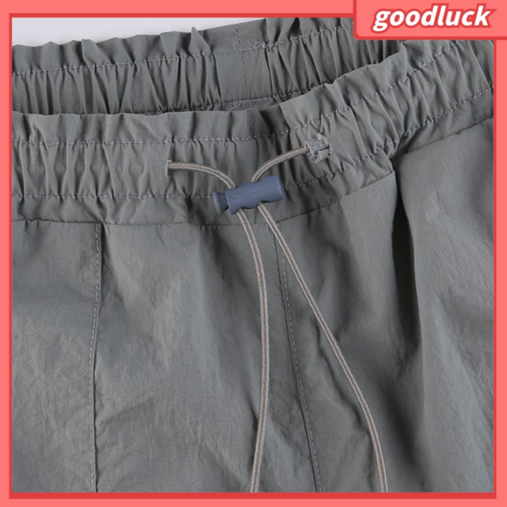 Quần Dài Dây Rút Màu Trơn Lưng Thun Nhiều Túi Thời Trang Mùa Hè Cho Nữ