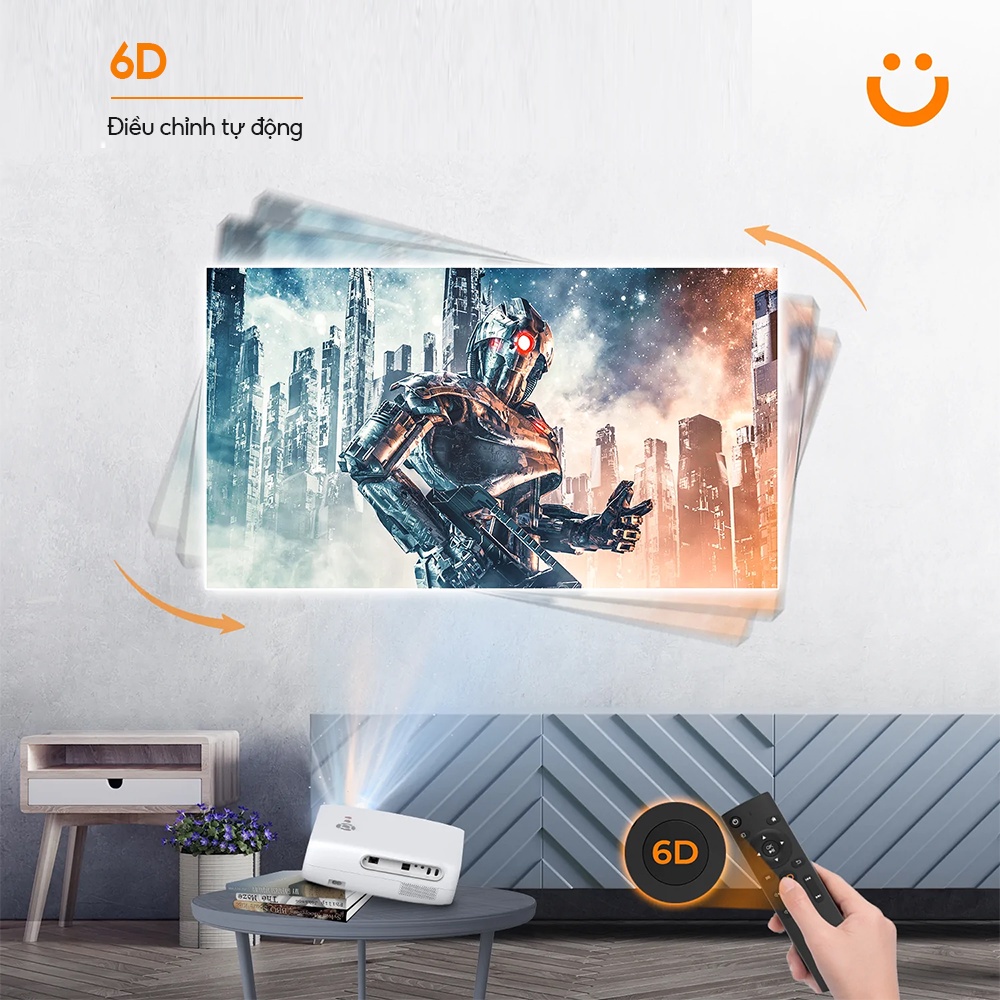 Máy chiếu gia đình Yaber Pro V7 (2021) độ sáng 9500L/ 5G WiFi/ Độ phân giải 1920*1080P/ Hỗ Trợ 4K - Hàng chính hãng