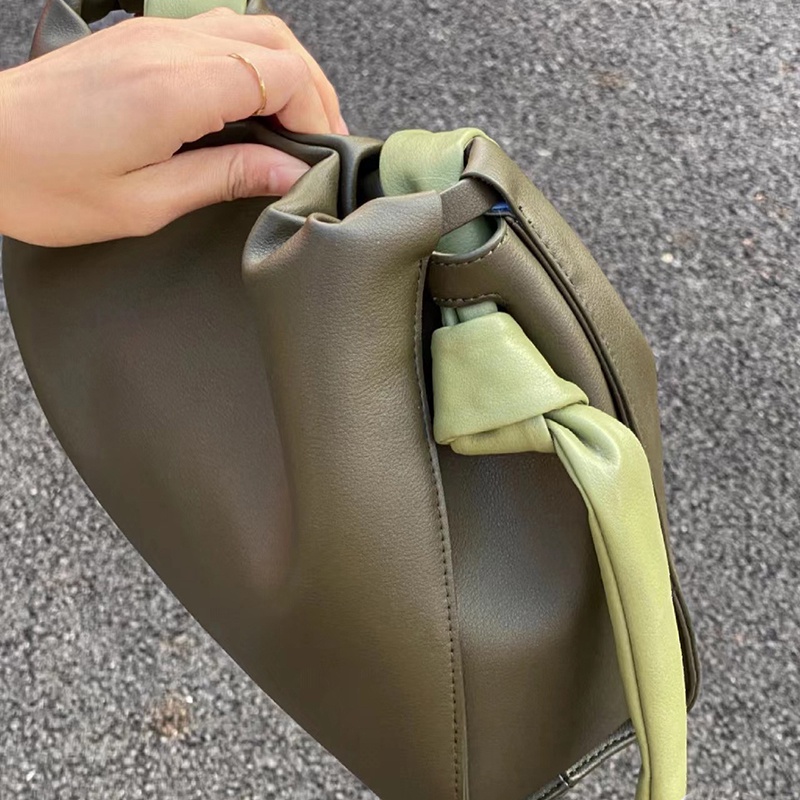 Túi Xách bucket Đeo Vai Hình Đám Mây Màu Tương Phản Thời Trang Cho Nữ